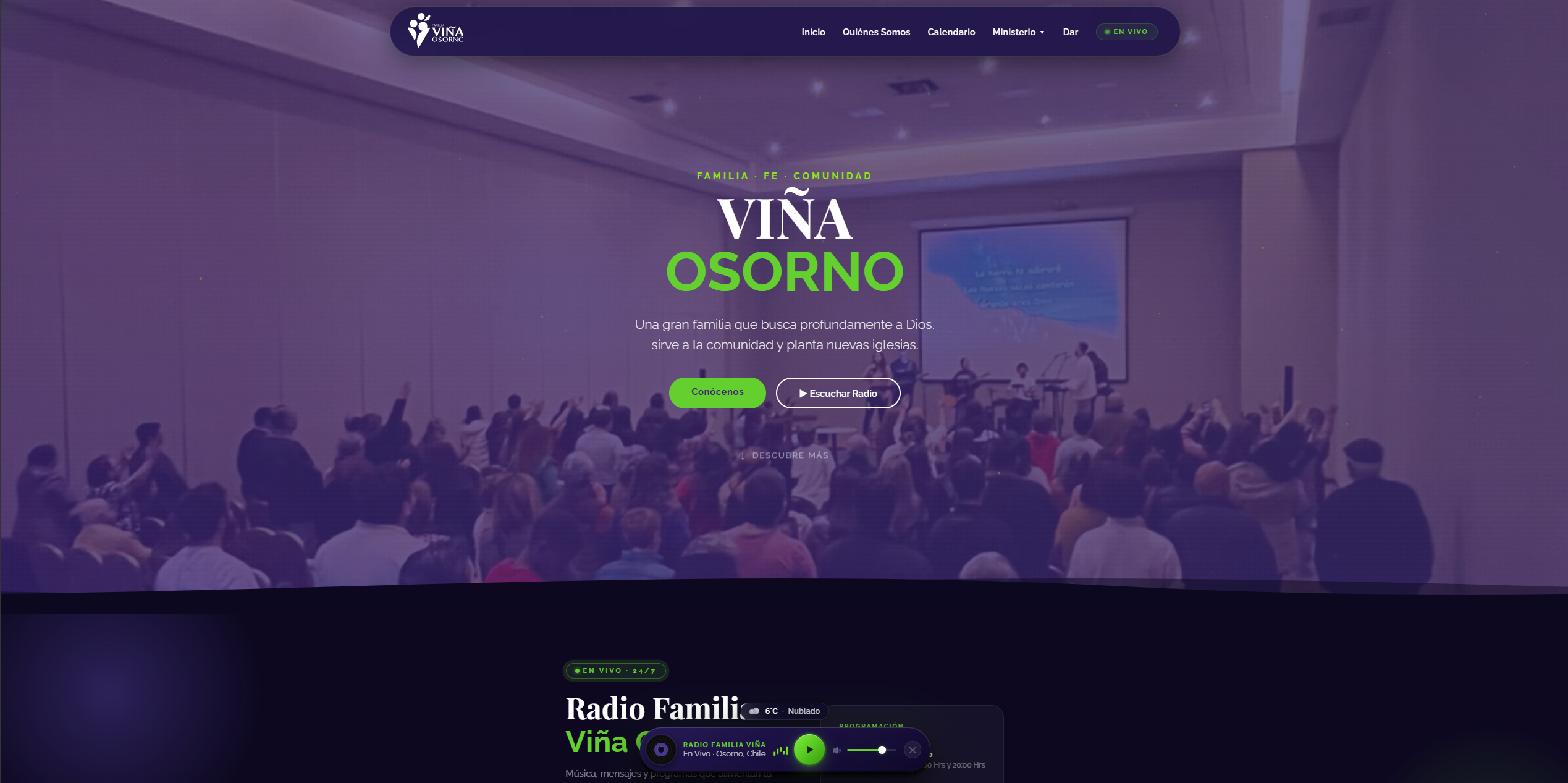 Sitio web Familia Viña Osorno